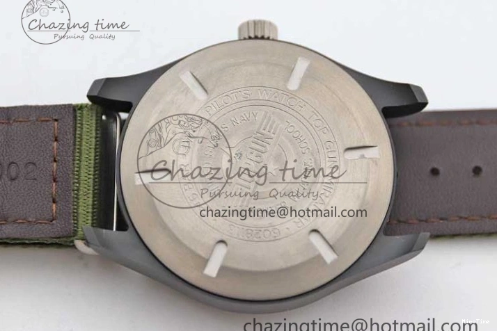 MIROTIME 0119 Packable Mark XVIII ‘TOPGUN SFTI’ Ceramic M+F Best Edition Black Dial on Green Nylon Strap 7048